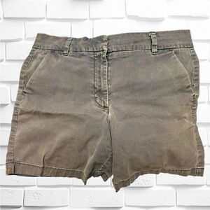 Tommy Hilfiger Women’s Size 8 Solid Gray Casual Bermuda Shorts Coastal Preppy